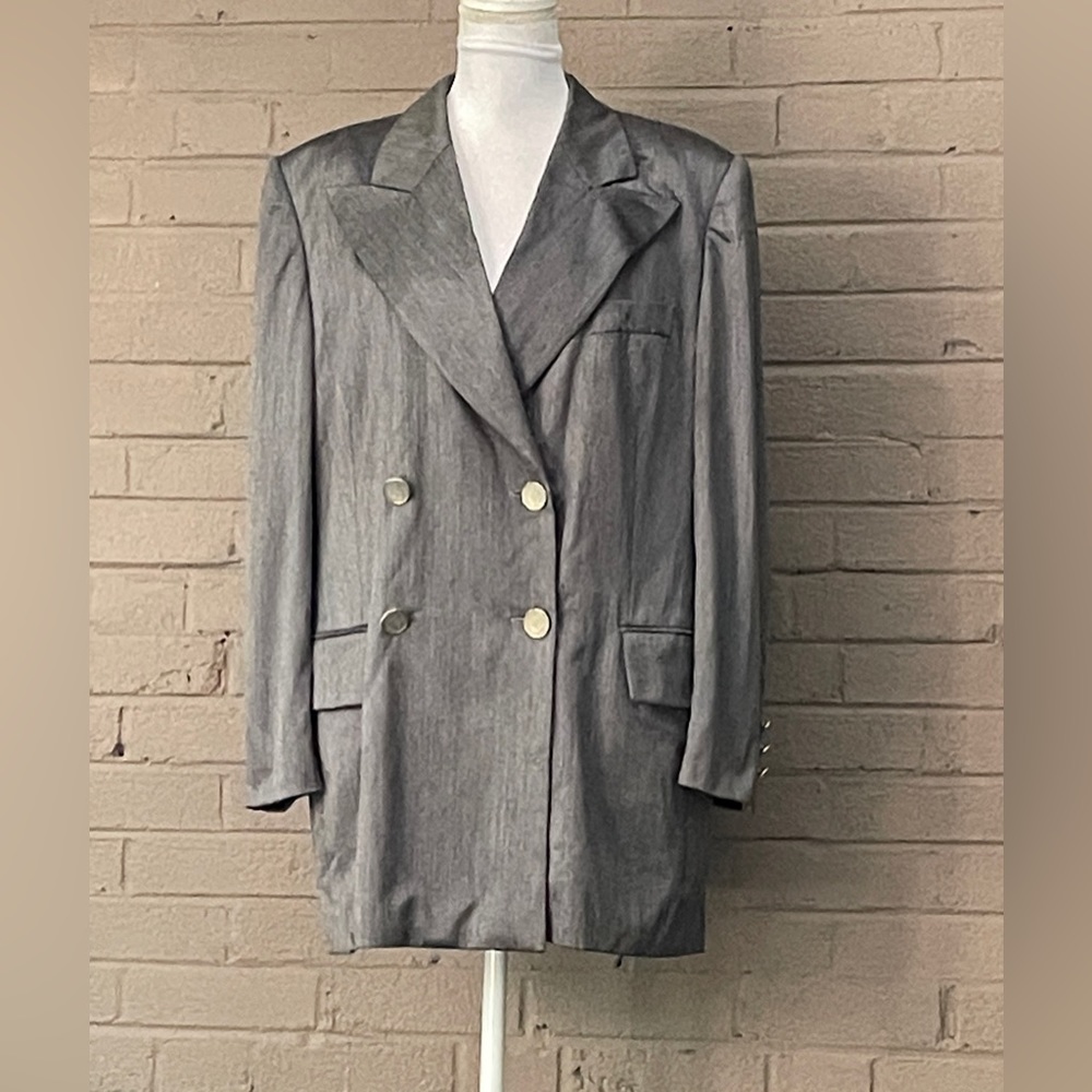 Escada vintage 80’s gray blazer Euro 42 L -XL